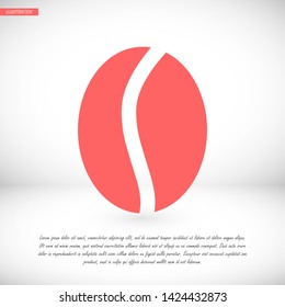 coffee grain vector icon 10 eps , Lorem ipsum Flat design