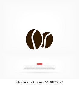 coffee grain vector icon 10 eps , Lorem ipsum Flat design