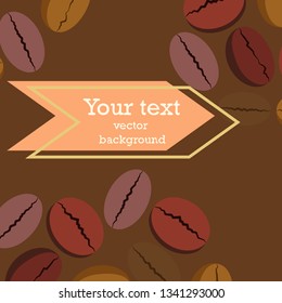 Coffee grains. Drinks menu for restaurant, vector background.