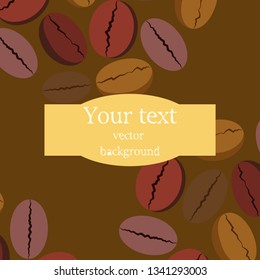 Coffee grains. Drinks menu for restaurant, vector background.