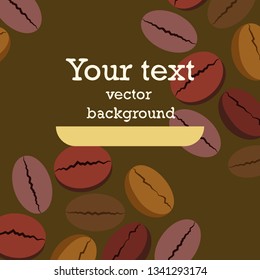 Coffee grains. Drinks menu for restaurant, vector background.