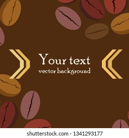 Coffee grains. Drinks menu for restaurant, vector background.