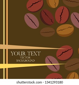 Coffee grains. Drinks menu for restaurant, vector background.