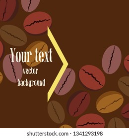 Coffee grains. Drinks menu for restaurant, vector background.