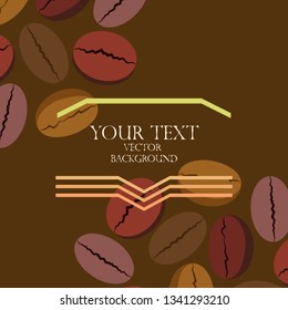 Coffee grains. Drinks menu for restaurant, vector background.
