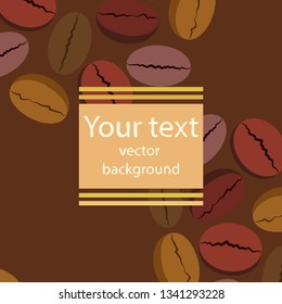 Coffee grains. Drinks menu for restaurant, vector background.