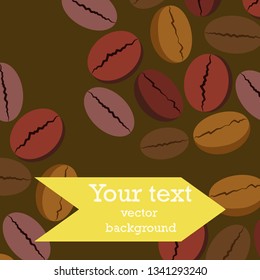 Coffee grains. Drinks menu for restaurant, vector background.