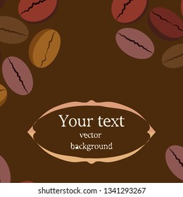 Coffee grains. Drinks menu for restaurant, vector background.