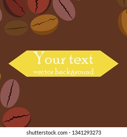 Coffee grains. Drinks menu for restaurant, vector background.