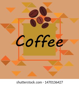Coffee grains. Drinks menu for restaurant, vector background.