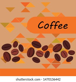 Coffee grains. Drinks menu for restaurant, vector background.