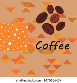 Coffee grains. Drinks menu for restaurant, vector background.