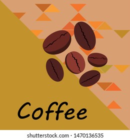 Coffee grains. Drinks menu for restaurant, vector background.