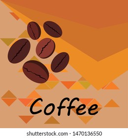 Coffee grains. Drinks menu for restaurant, vector background.