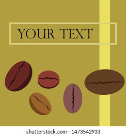 Coffee grains. Drinks menu for restaurant, vector background.