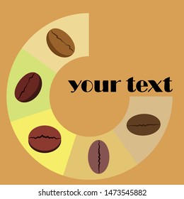 Coffee grains. Drinks menu for restaurant, vector background.