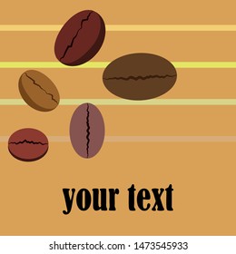 Coffee grains. Drinks menu for restaurant, vector background.