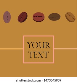 Coffee grains. Drinks menu for restaurant, vector background.