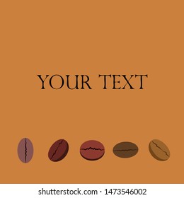 Coffee grains. Drinks menu for restaurant, vector background.