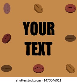 Coffee grains. Drinks menu for restaurant, vector background.