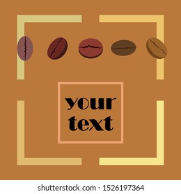 Coffee grains. Drinks menu for restaurant, vector background.