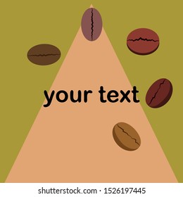 Coffee grains. Drinks menu for restaurant, vector background.