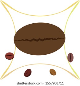 Coffee grains. Drinks menu for restaurant, vector background.