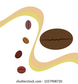 Coffee grains. Drinks menu for restaurant, vector background.