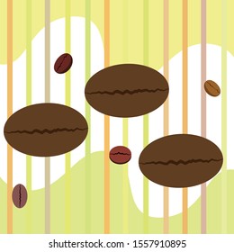Coffee grains. Drinks menu for restaurant, vector background.