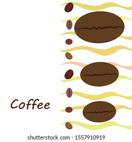 Coffee grains. Drinks menu for restaurant, vector background.
