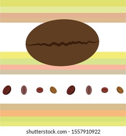 Coffee grains. Drinks menu for restaurant, vector background.