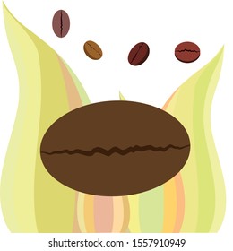 Coffee grains. Drinks menu for restaurant, vector background.