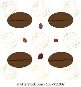 Coffee grains. Drinks menu for restaurant, vector background.