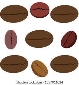 Coffee grains. Drinks menu for restaurant, vector background.
