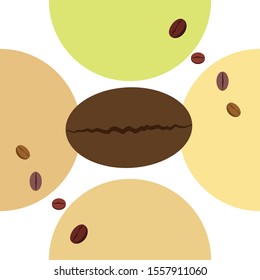 Coffee grains. Drinks menu for restaurant, vector background.
