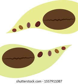 Coffee grains. Drinks menu for restaurant, vector background.