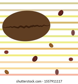 Coffee grains. Drinks menu for restaurant, vector background.