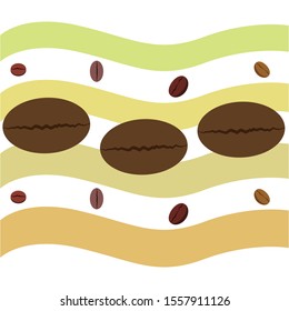 Coffee grains. Drinks menu for restaurant, vector background.