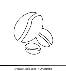 Coffee Grains Icon Illustration design