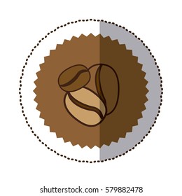 coffee grains icon image design, vector illustration