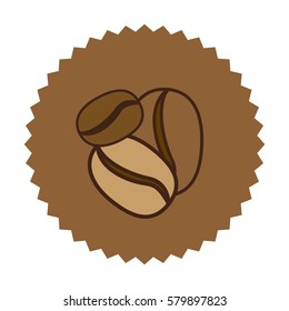 coffee grains icon image design, vector illustration