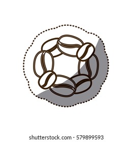 coffee grains icon image design, vector illustration