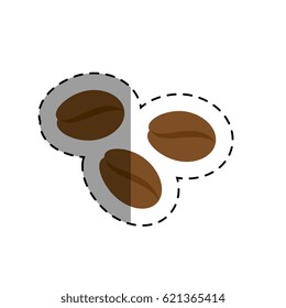 coffee grains isolated icon
