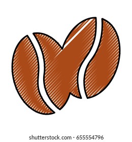 coffee grains isolated icon