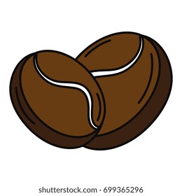 coffee grains isolated icon