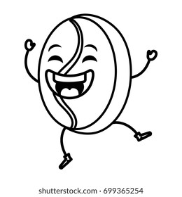 coffee grains kawaii character