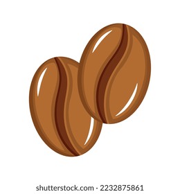 coffee grains organic isolated icons