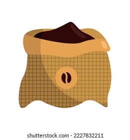 coffee grains in sack icon