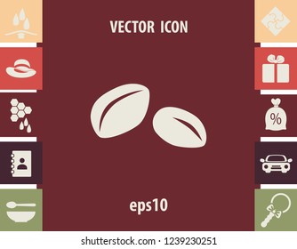 Coffee grains, vector icon