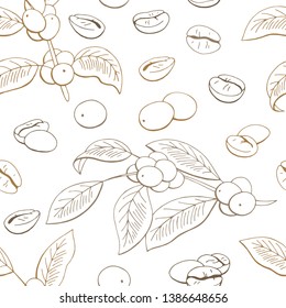Coffee graphic color seamless pattern background sketch illustration vector